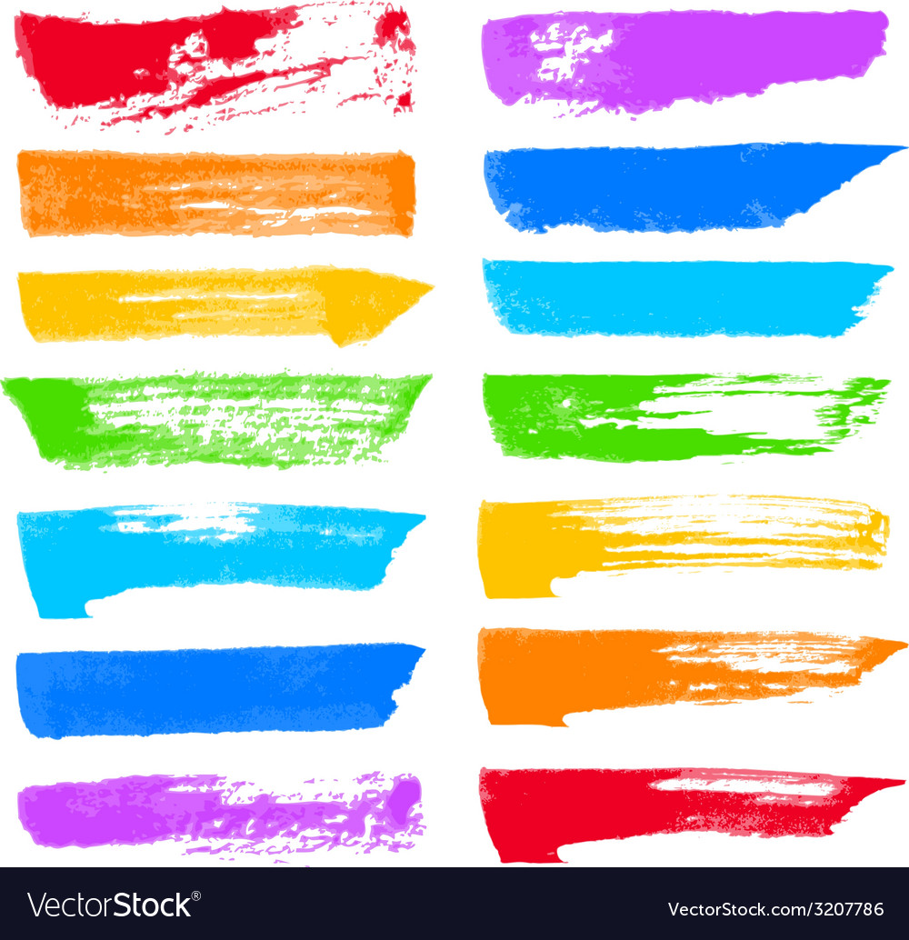 Brush strokes Royalty Free Vector Image - VectorStock