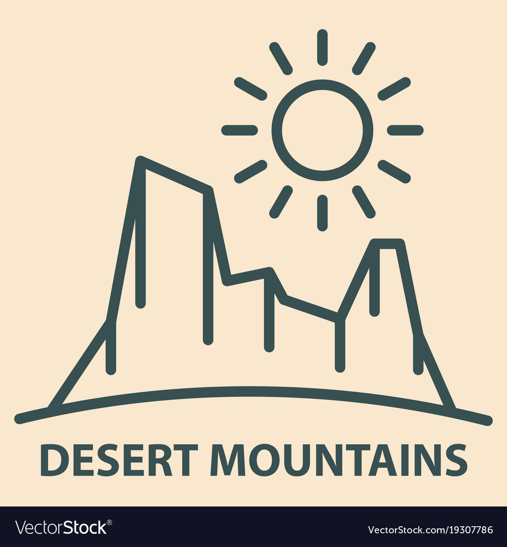Desert Landscape Banner Royalty Free Vector Image