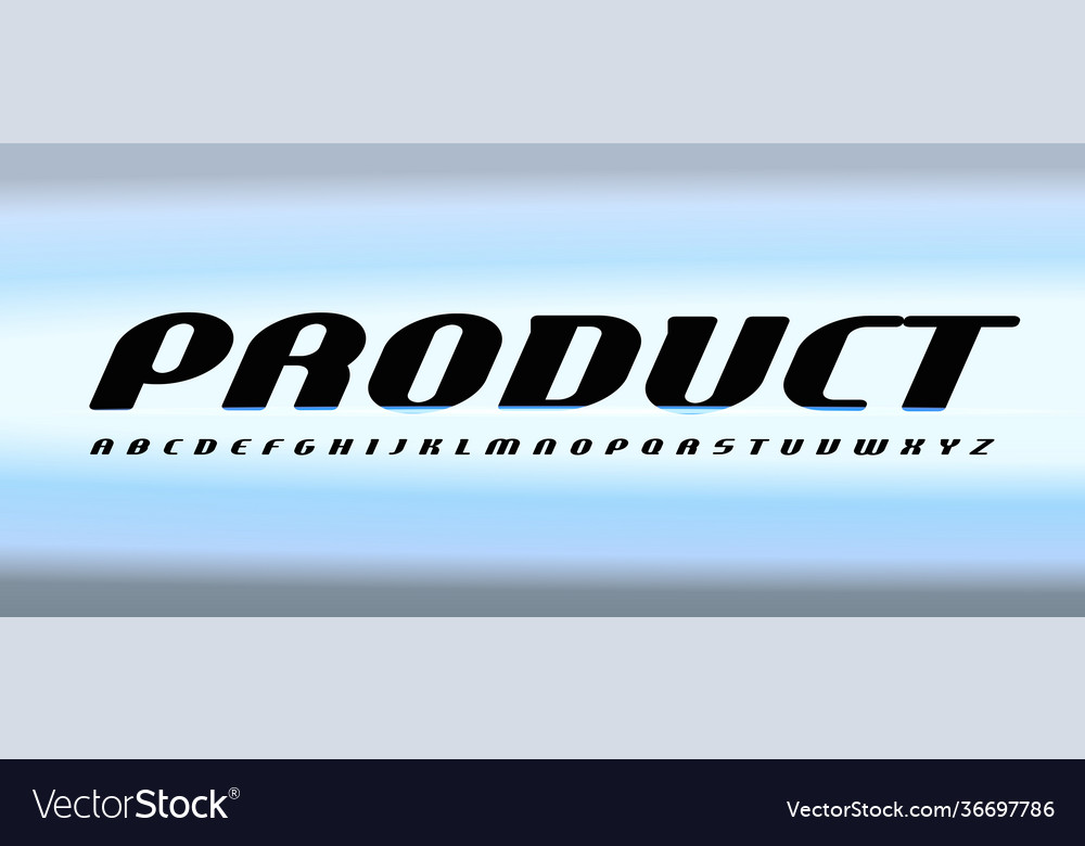 Futuristic minimalistic product typography design Vector Image Futuristic minimalistic product typography design