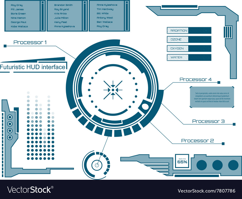 Graphic touch user interface hud