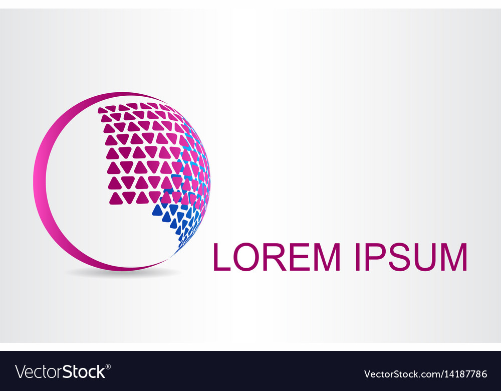 Logo stilisierte sphärische Oberfläche mit Abstrakt