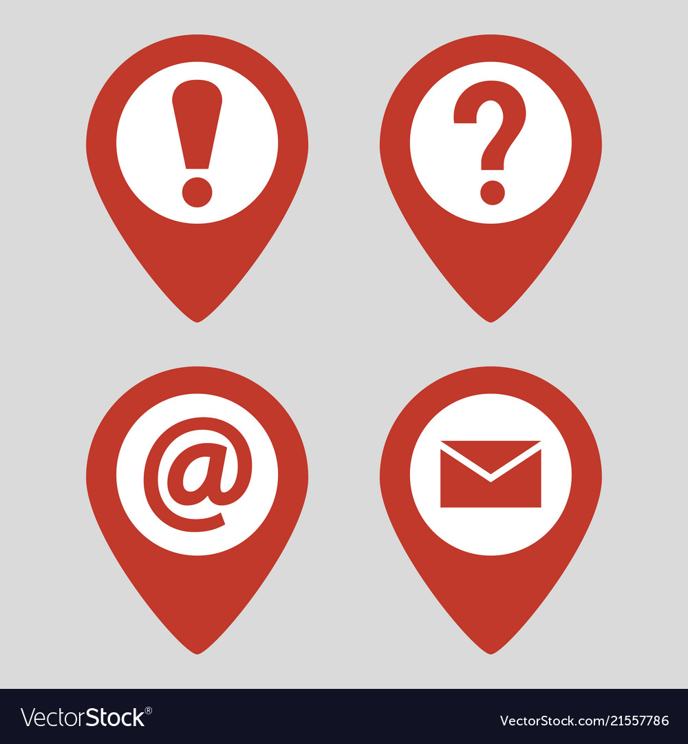 Map pin location icons set on gray background vector image Map pin location icons set on gray background