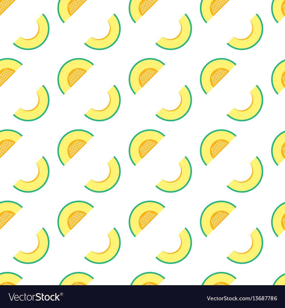Melon slices seamless pattern background