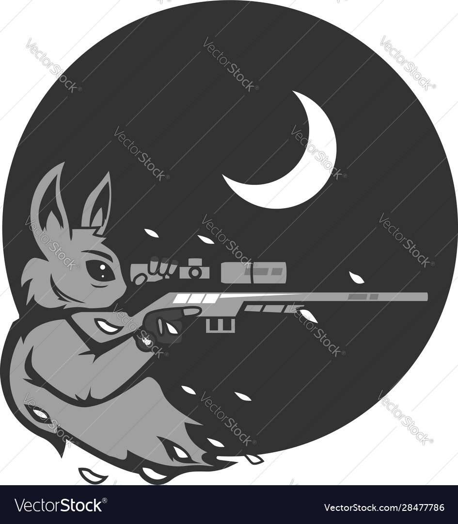 Moon Rabbit Marksman Sniper For Gamer Gaming Vector Image Moon Rabbit Marksman Sniper For Gamer Gaming Vector Image