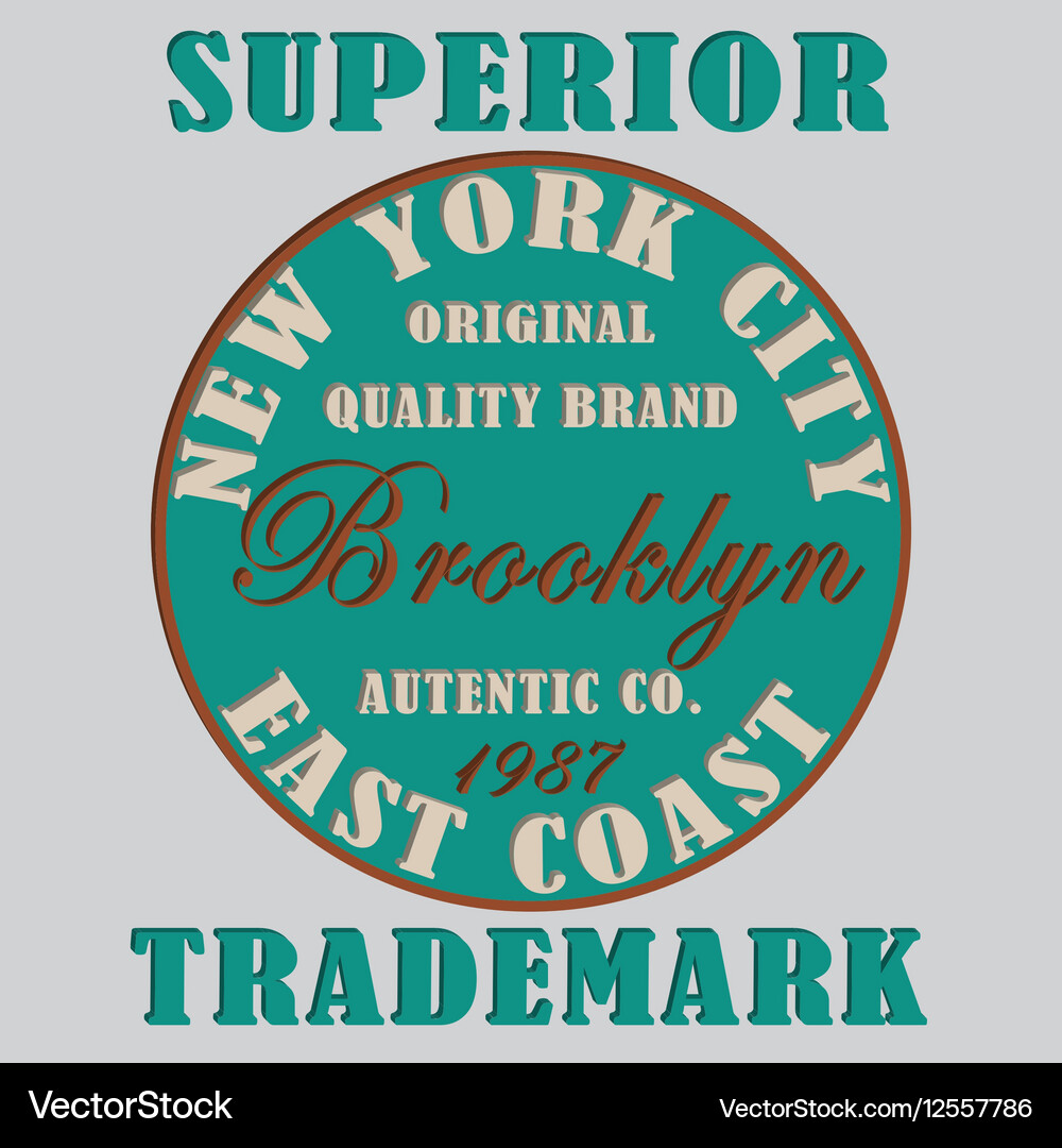 New york brooklyn Royalty Free Vector Image VectorStock