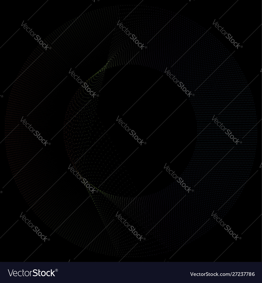 Radial element with random dots circles rings Vector Image Radial element with random dots circles rings