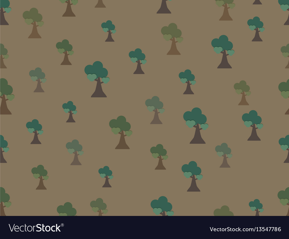 Seamless tree background pattern