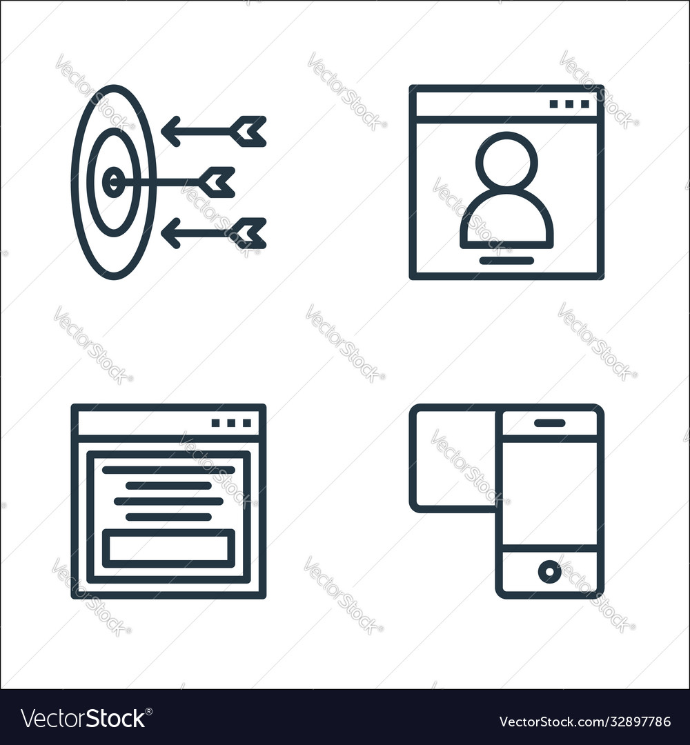 User interface line icons linear set quality