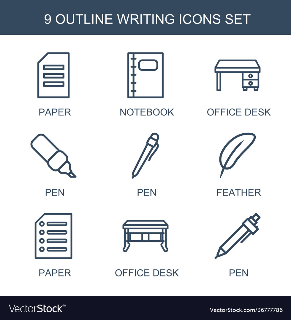 Writing icons