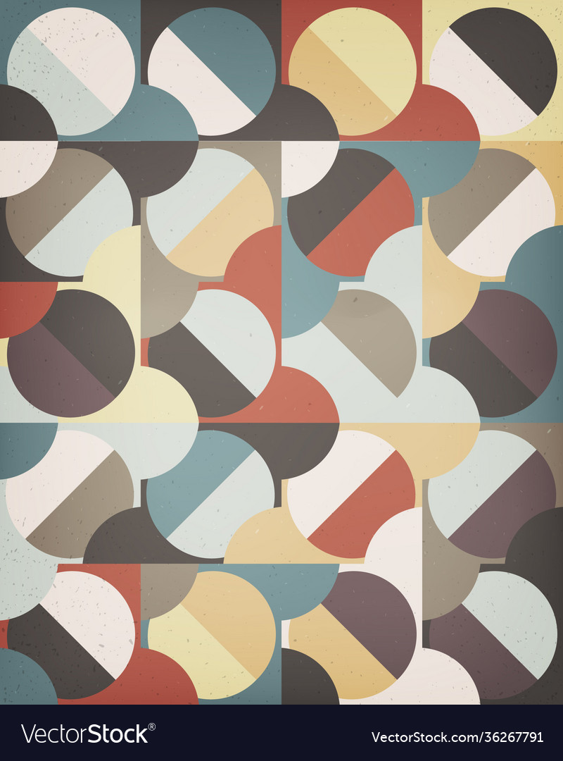 Abstract color circle shapes background retro