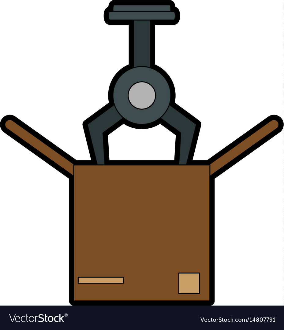 Assembly line industrial machine icon image