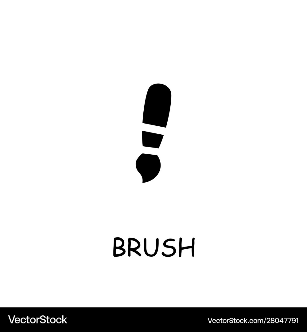 Brush flat icon Royalty Free Vector Image - VectorStock