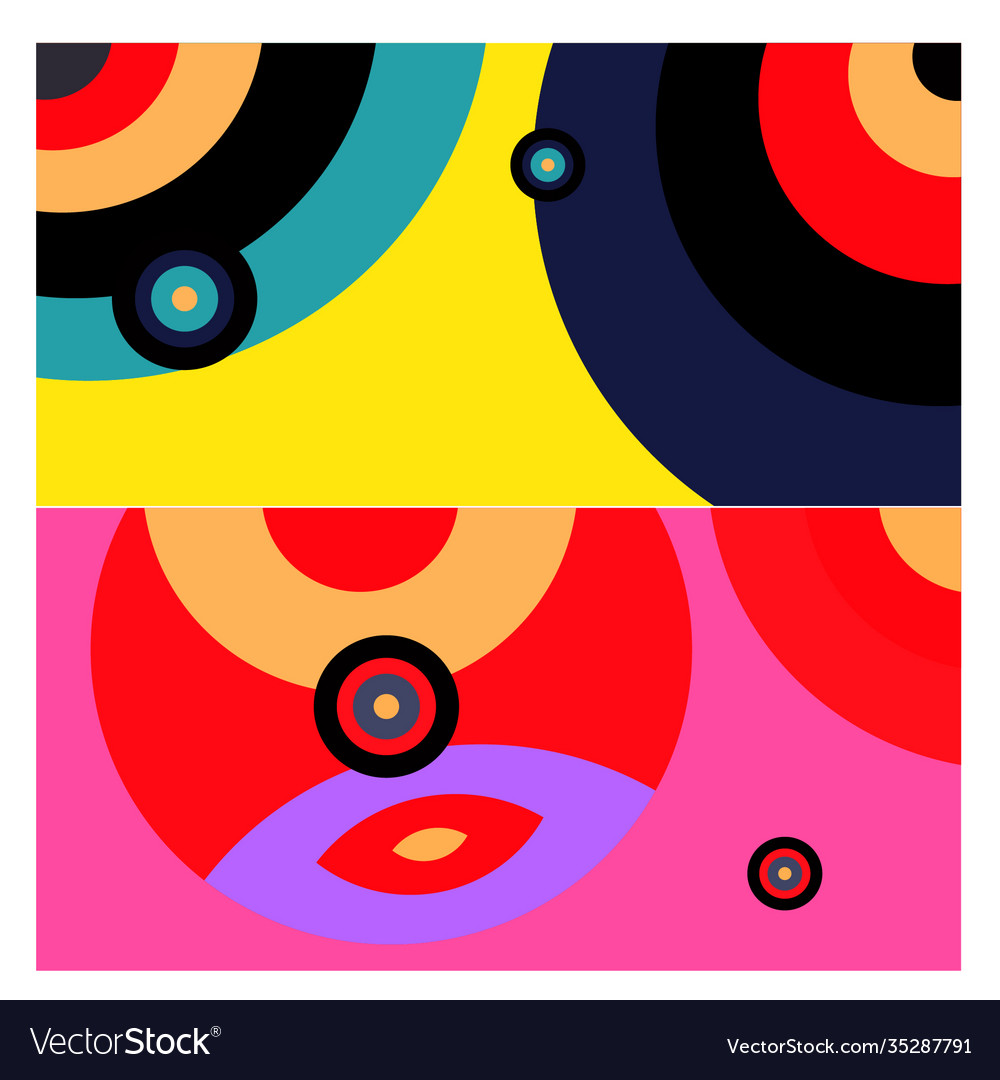 Colorful geometric and curve background pattern