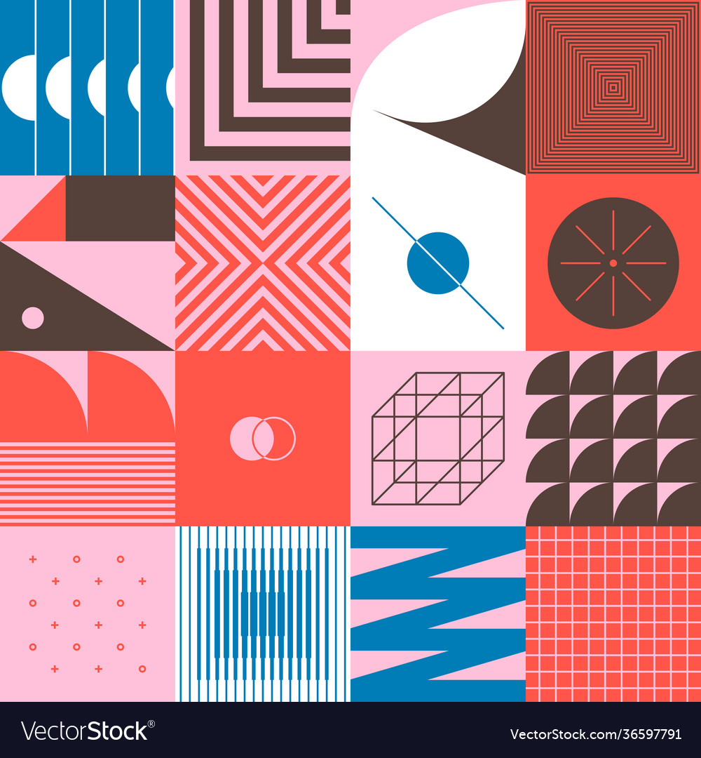 Digital design abstract pattern vector image Digital design abstract pattern