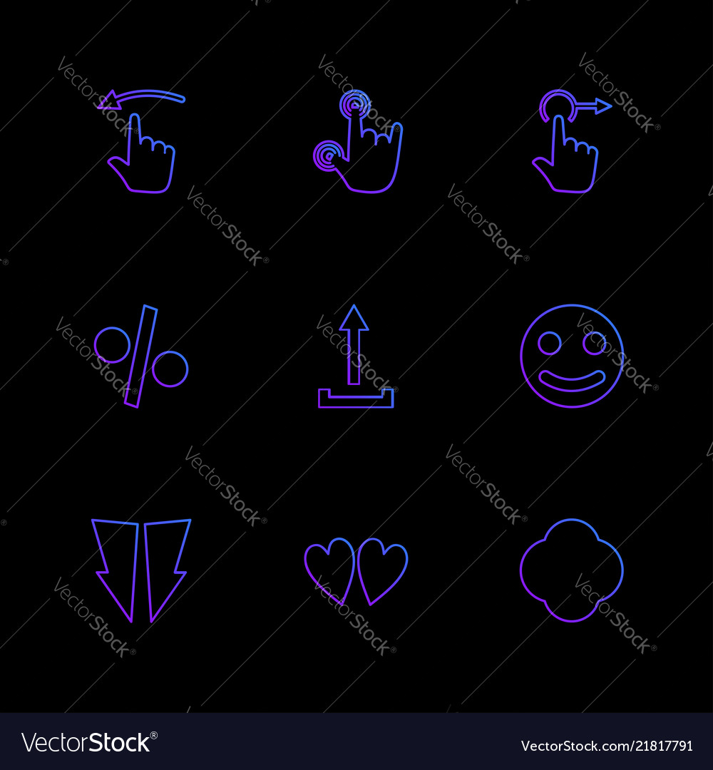 Emoji upload percentage hands pointer arrows