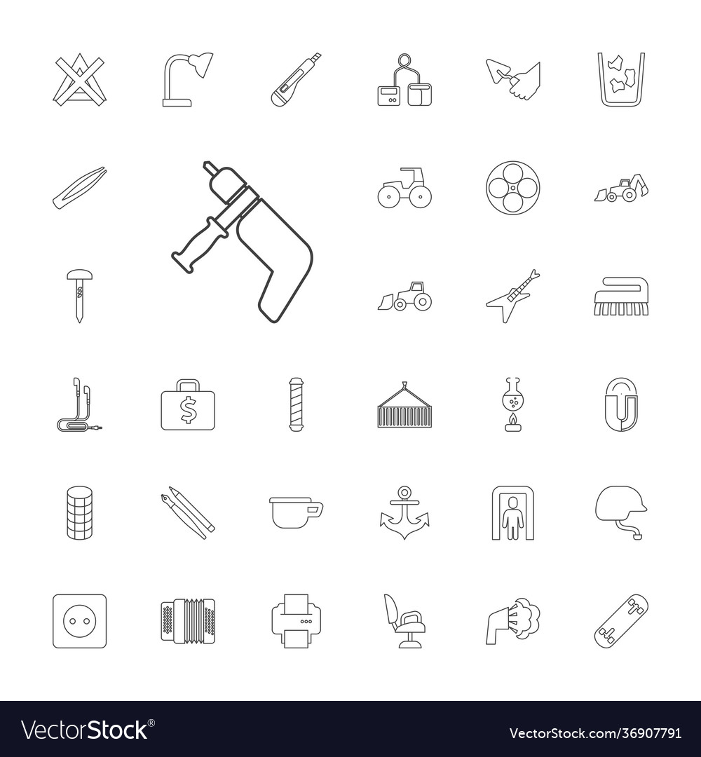 Equipment Icons Royalty Free Vector Image - Vectorstock