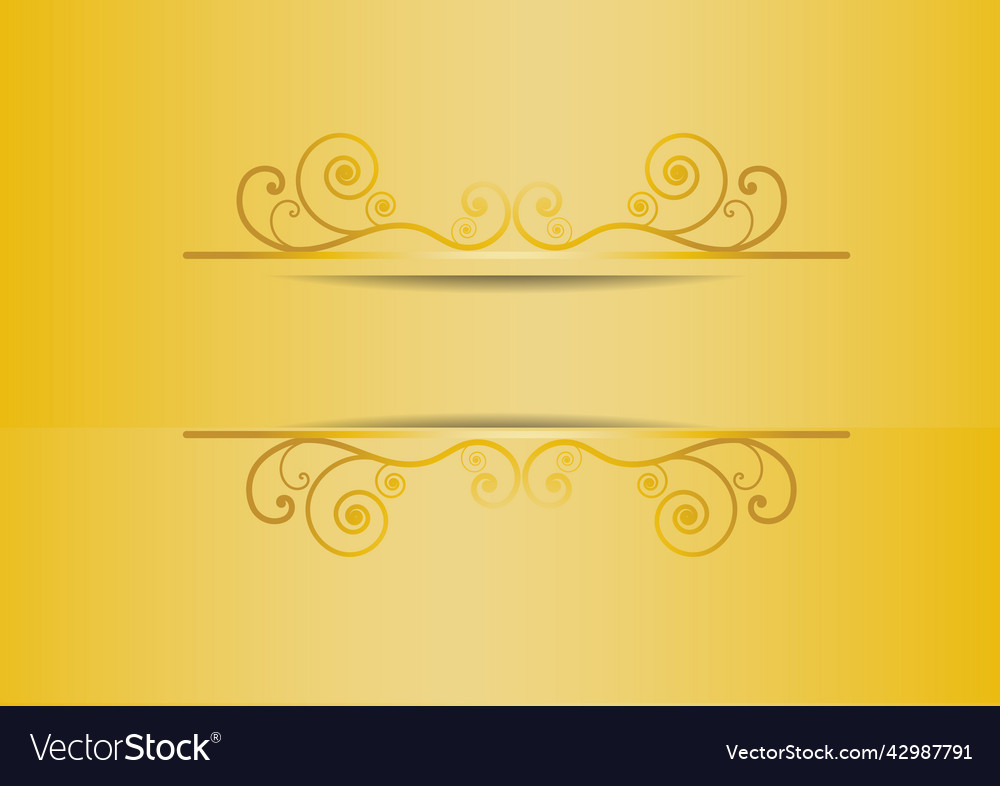 Golden curve line background vector image Golden curve line background