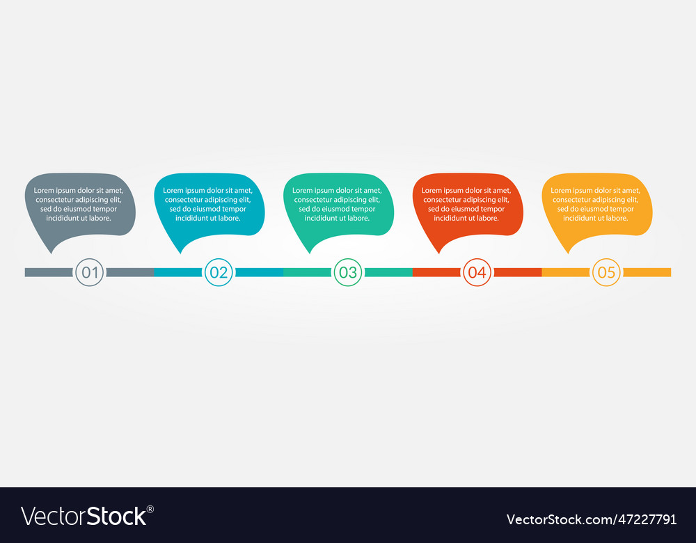 Infographic template with 5 steps levels Vector Image