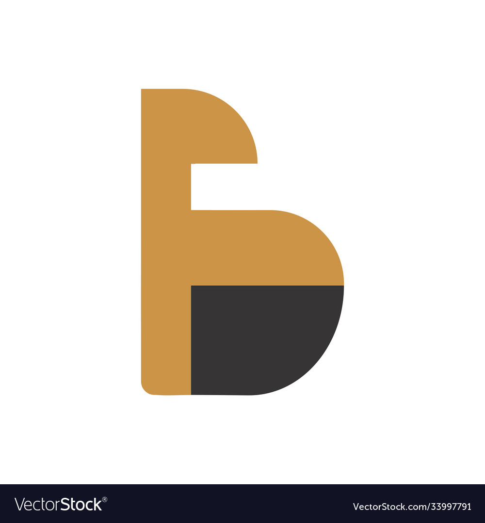 Initial letter bf logo or fb design Royalty Free Vector