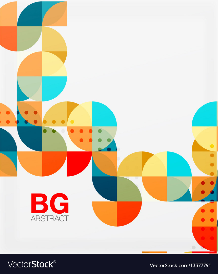 Minimalistic circle composition background vector image Minimalistic circle composition background