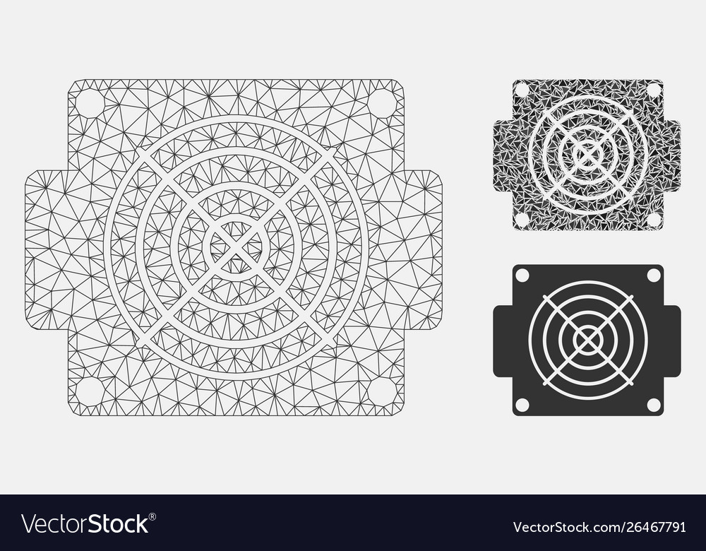 Mining asic device mesh 2d model