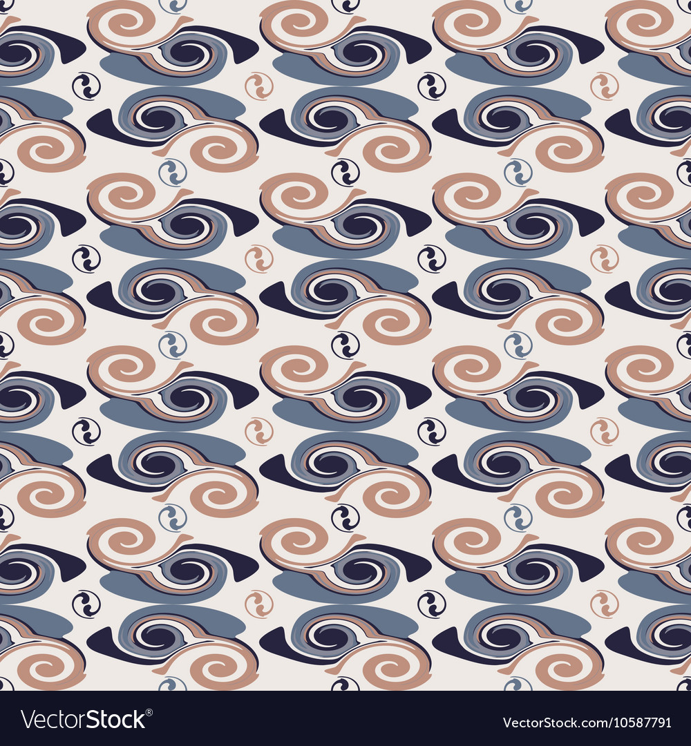 Pattern of colored curls