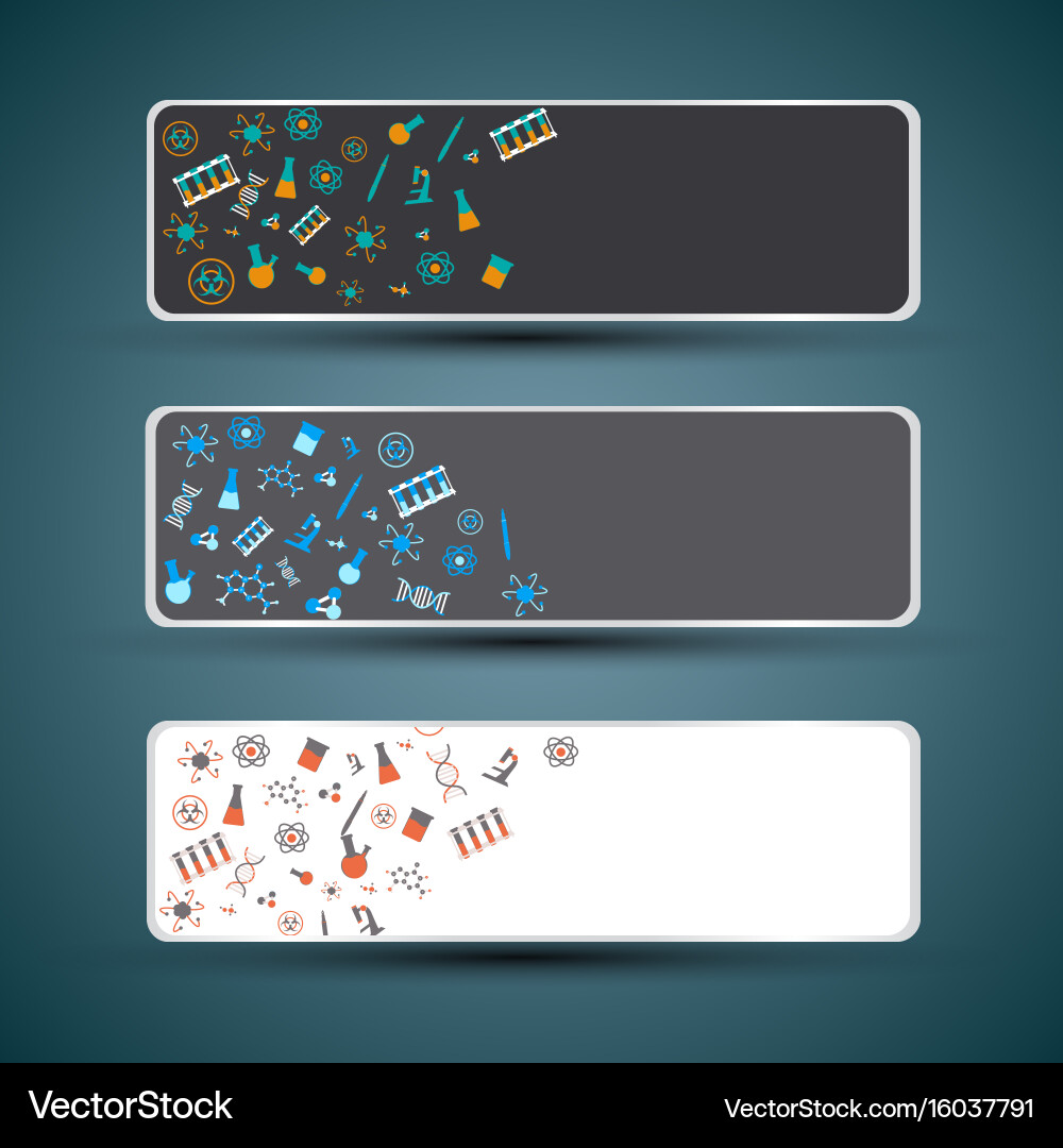 Science banners set Royalty Free Vector Image - VectorStock