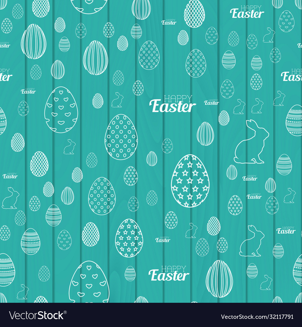 Seamless pattern with easter elements