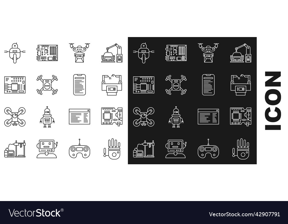 Set line mechanical robot hand printed circuit