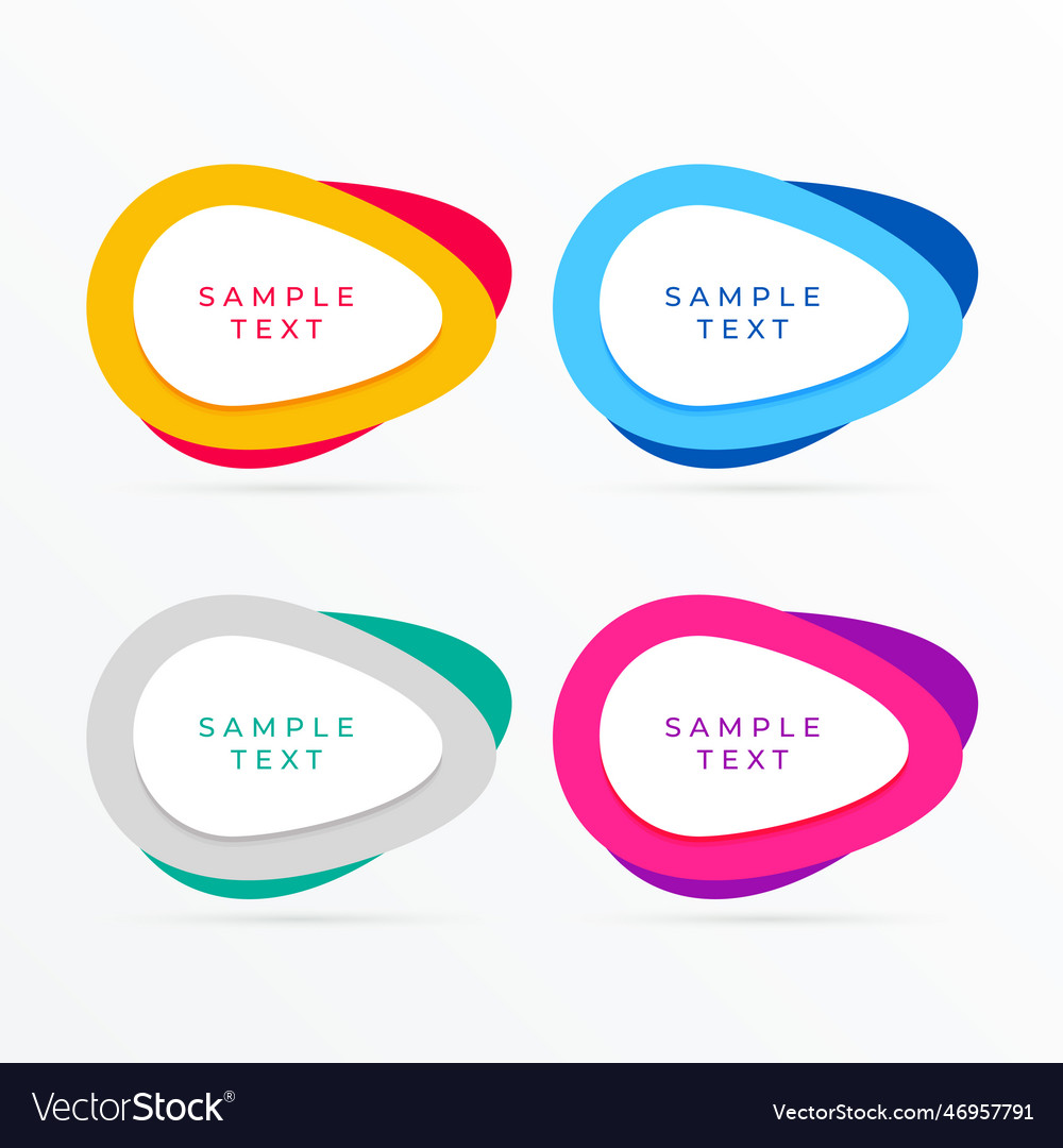 Set of colorful banner with text space