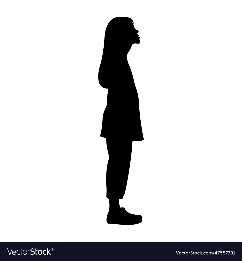 Silhouette of a girl4 Royalty Free Vector Image