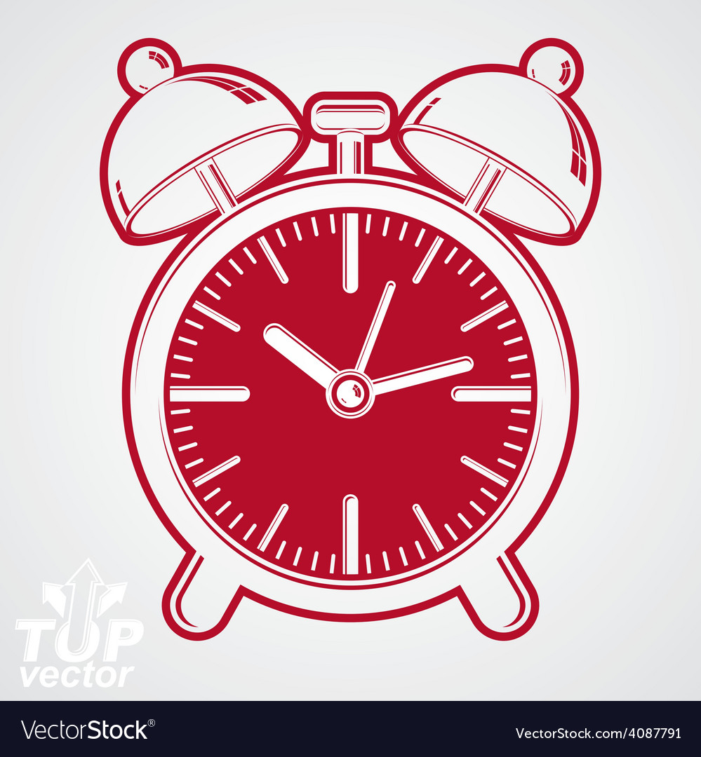 Simple alarm clock with two symmetric bells