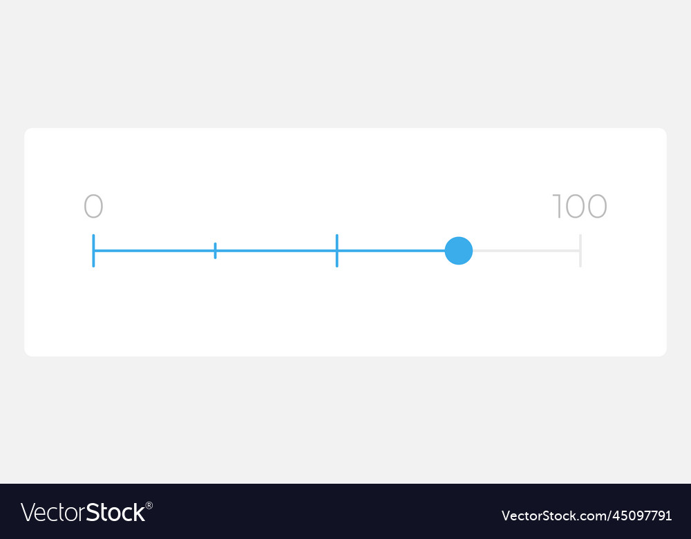 Slider with dividers ui element template vector image Slider with dividers ui element template