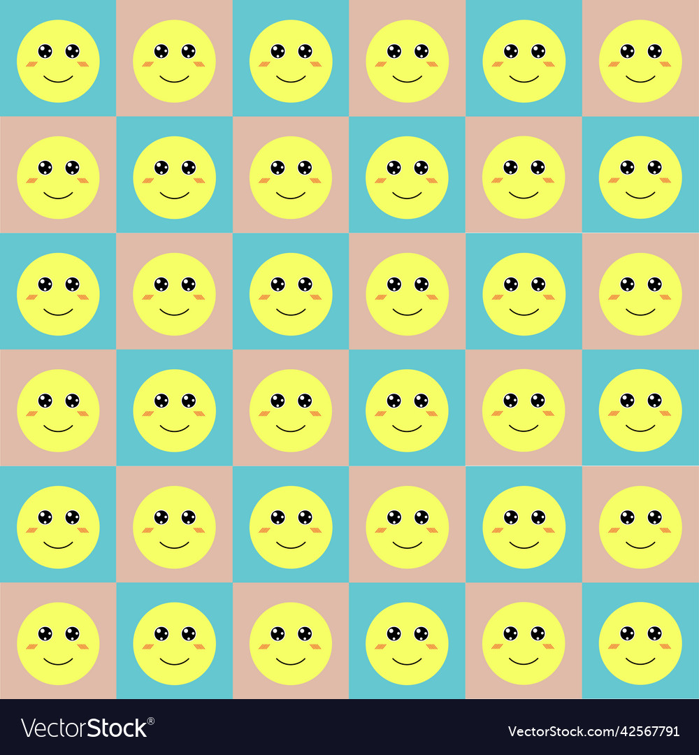 Smile emoticons faces with facial expressions Vector Image