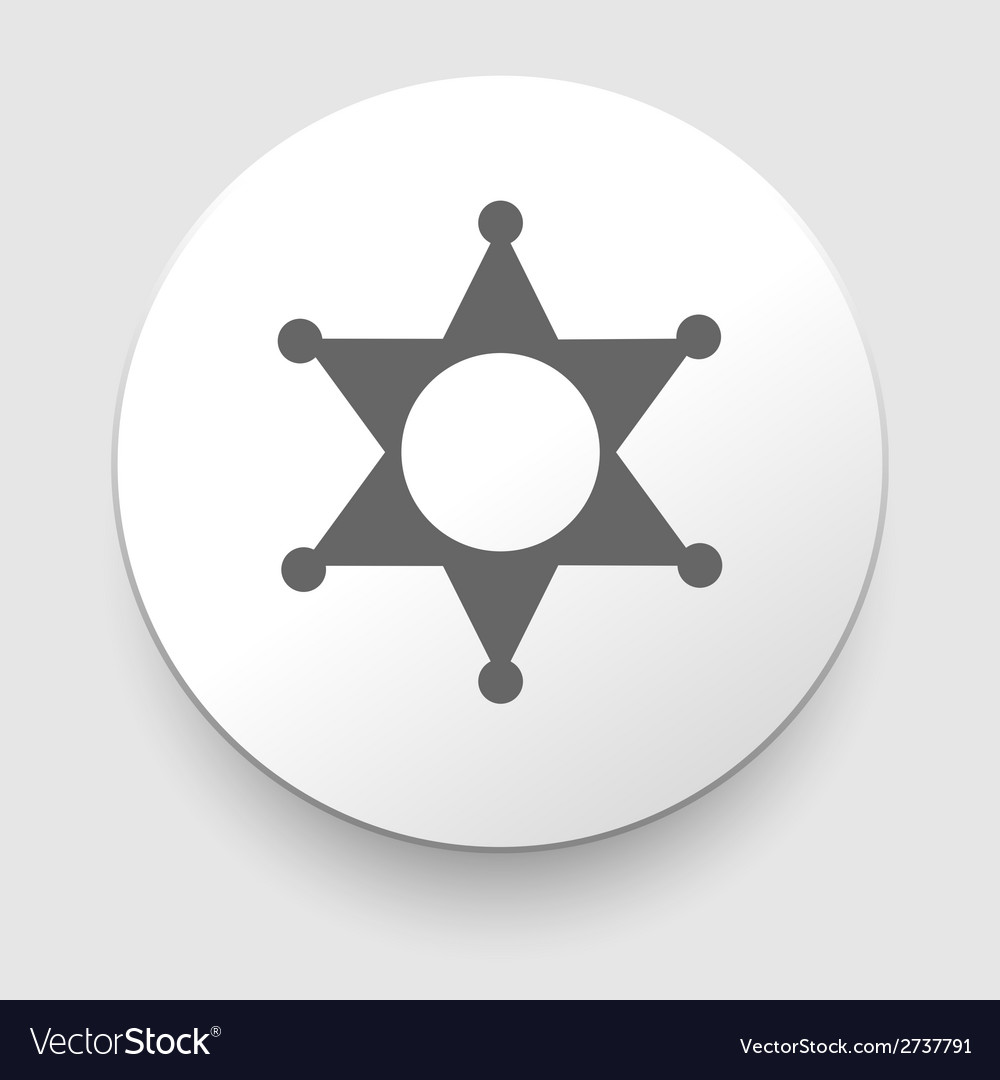 Star sheriff sign icon police button symbol