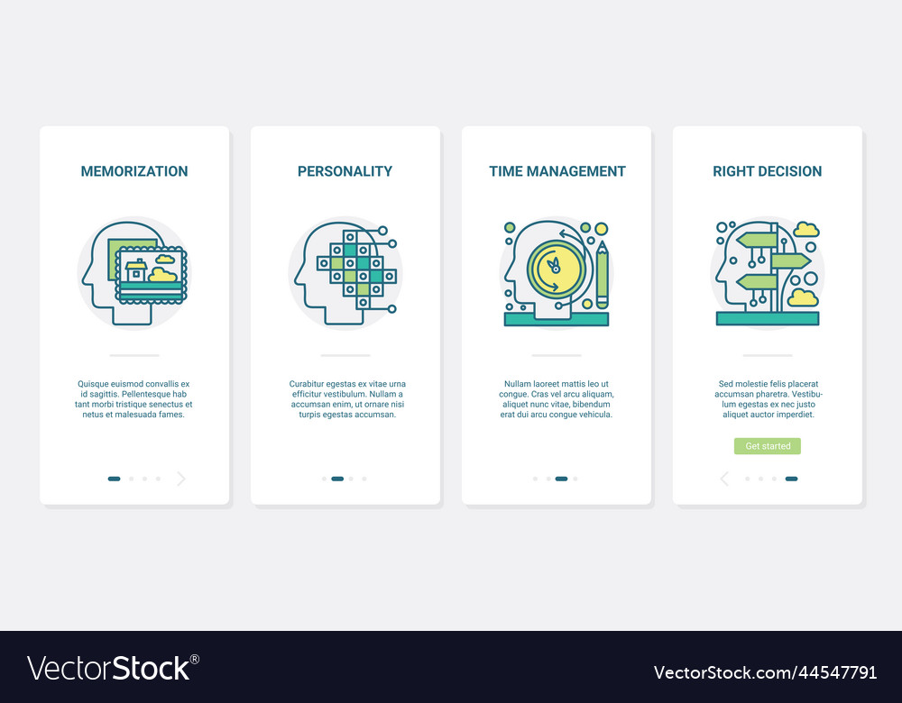 Time management personalization brainstorm ux ui Vector Image Time management personalization brainstorm ux ui