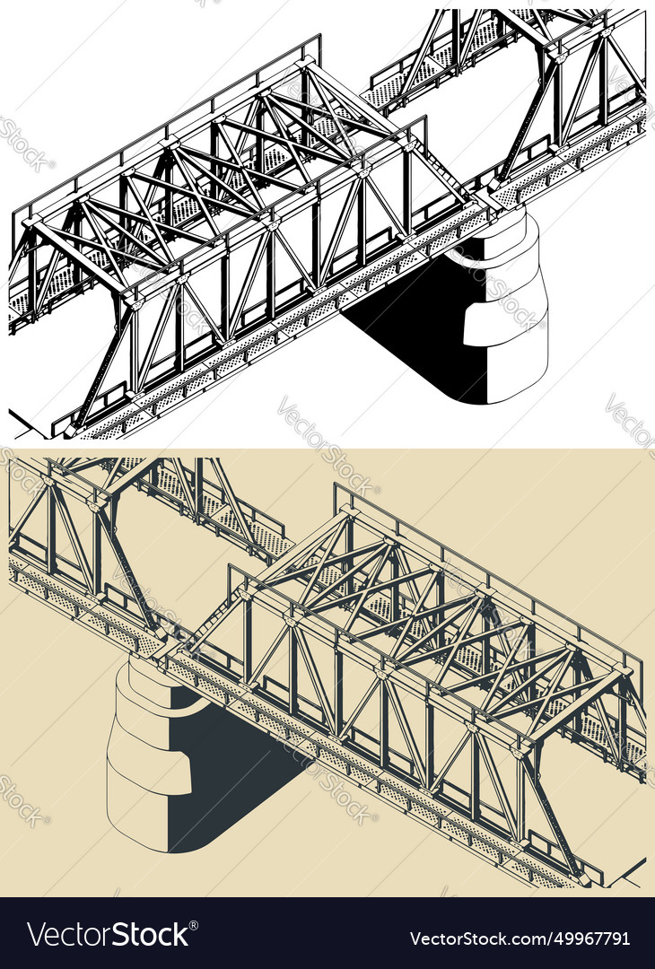 Truss Bridge Close Up Royalty Free Vector Image Truss Bridge Close Up Royalty Free Vector Image
