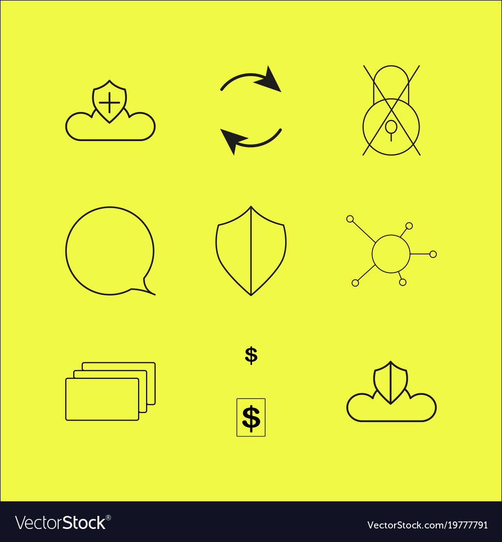 Web linear icon set simple outline icons