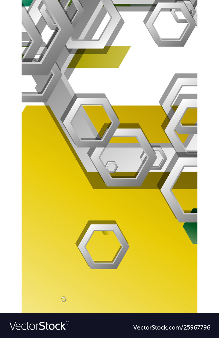 Abstract geometric background with hexagons vector image Abstract geometric background with hexagons