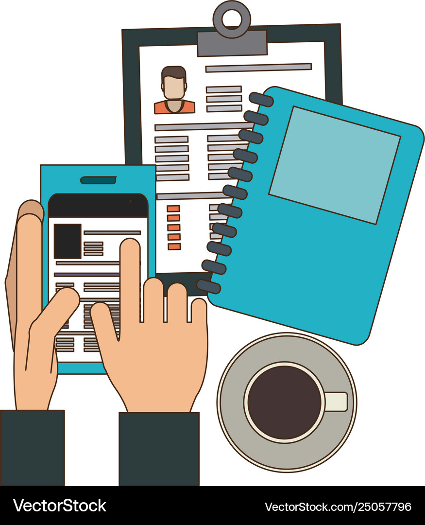 Curriculum vitae and work Royalty Free Vector Image