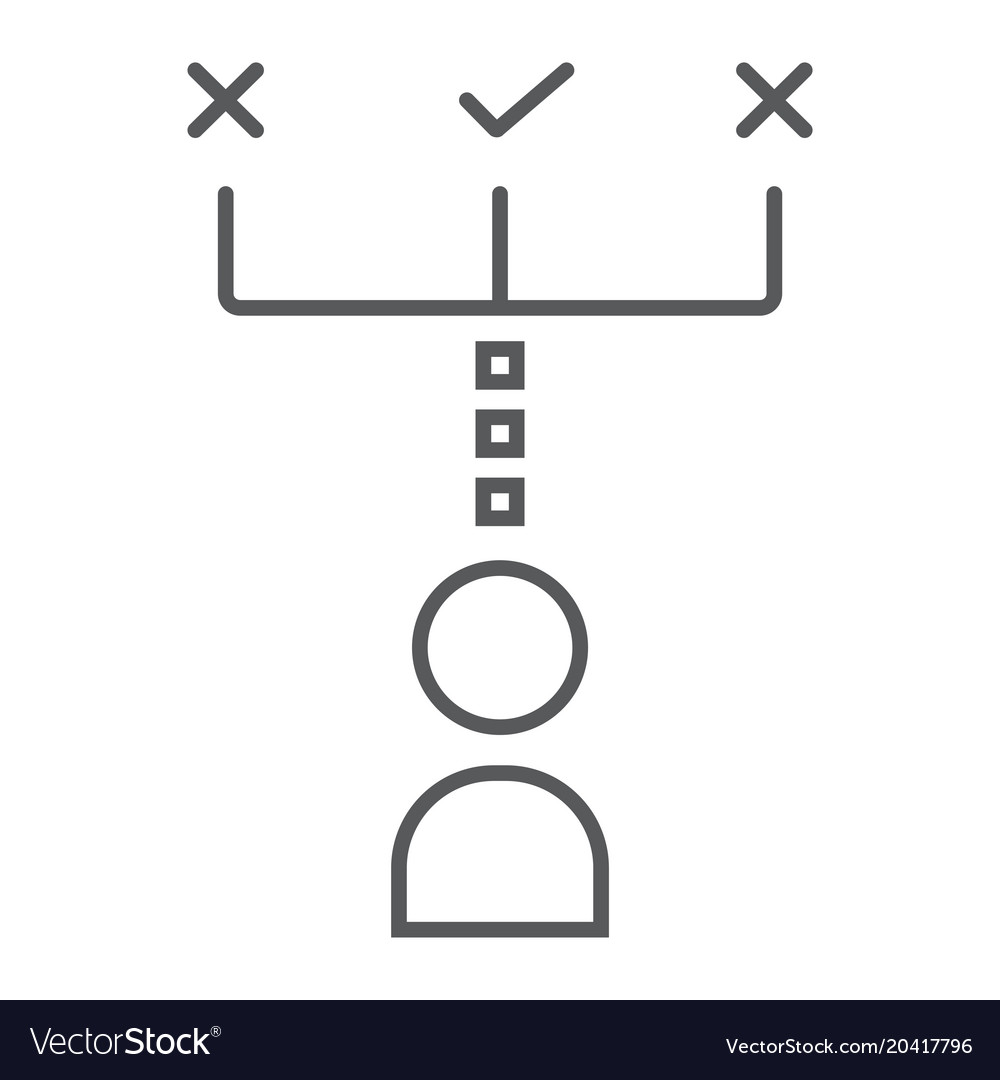 Decision Making Thin Line Icon