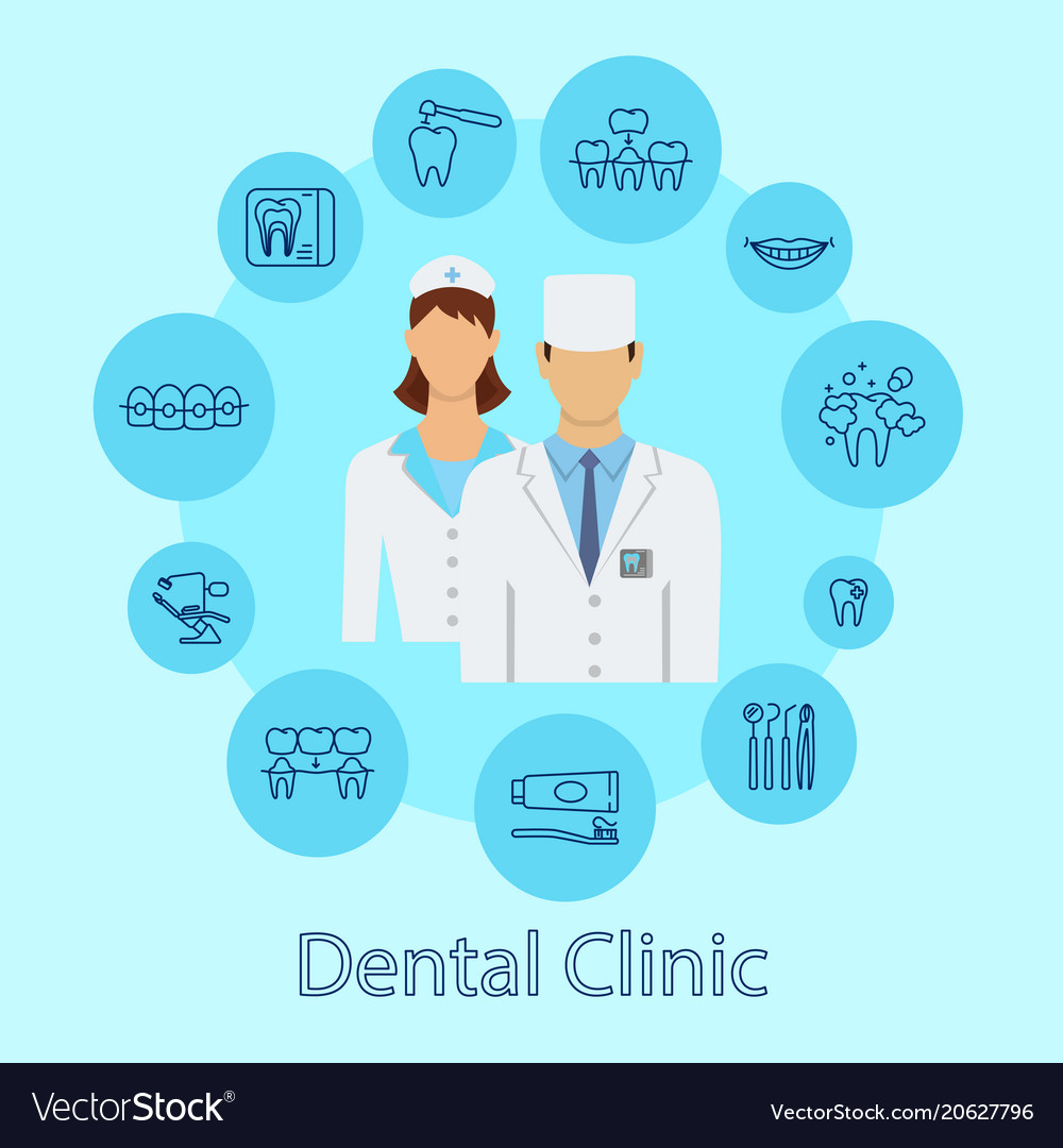 Dental Clinic Horizontal Banner Royalty Free Vector Image