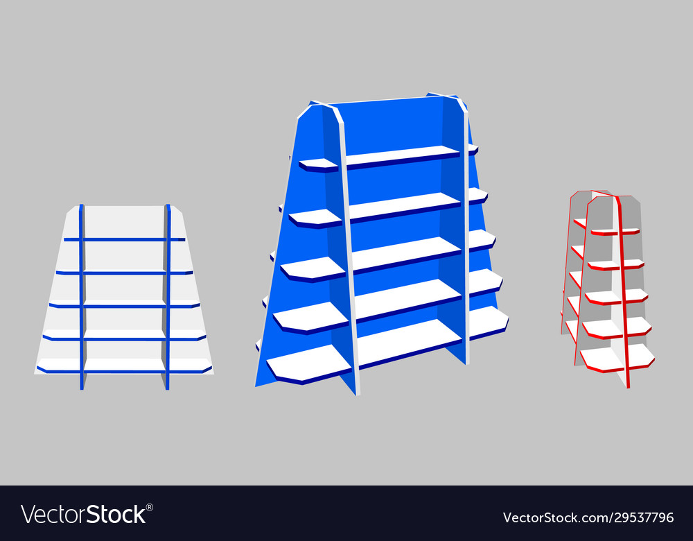 Empty showcase 3d