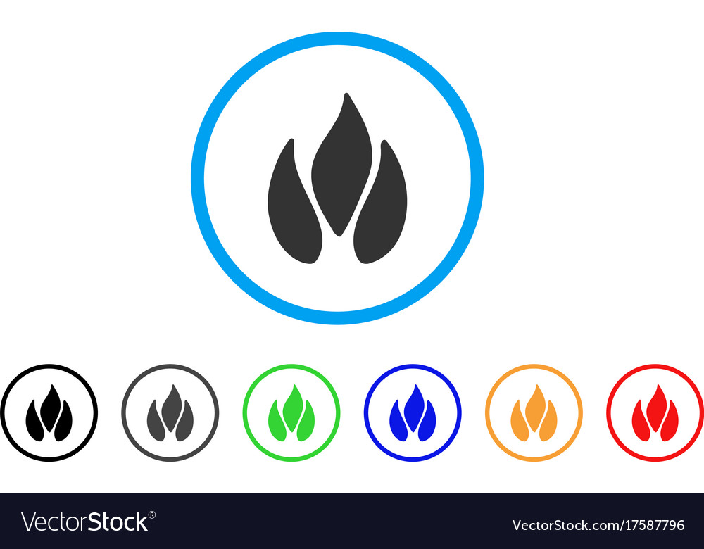 Fire rounded icon Royalty Free Vector Image - VectorStock
