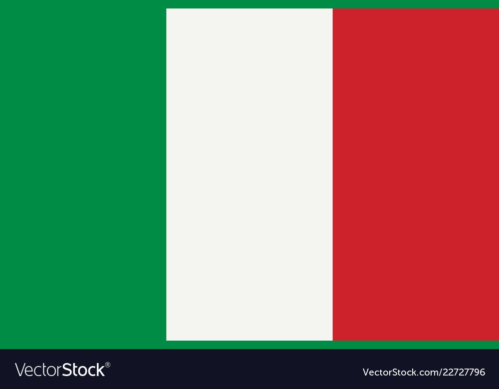 Flag of italy with official colors