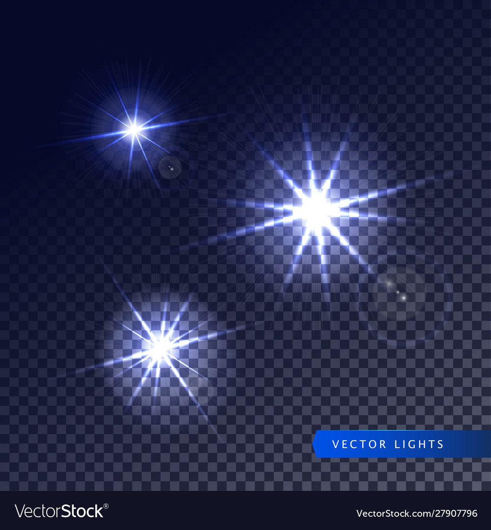 Light sparkle isolated effect with rays vector image Light sparkle isolated effect with rays