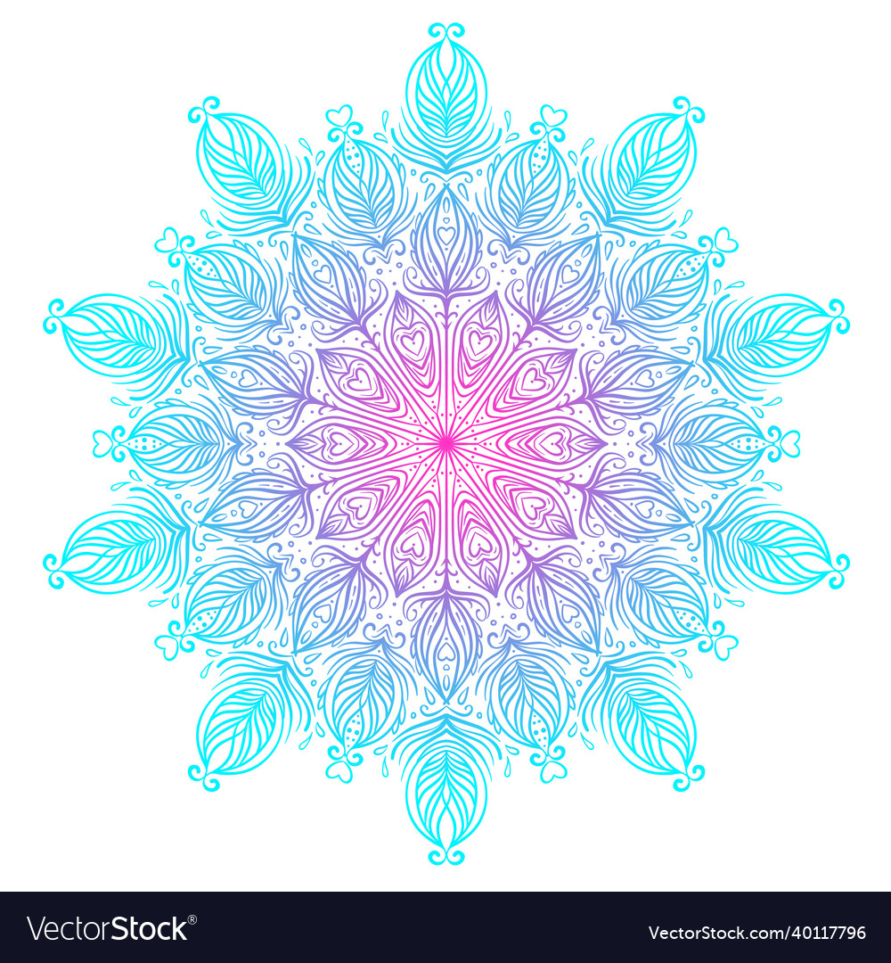 Ornamental mandala inspired ethnic art vector image Ornamental mandala inspired ethnic art