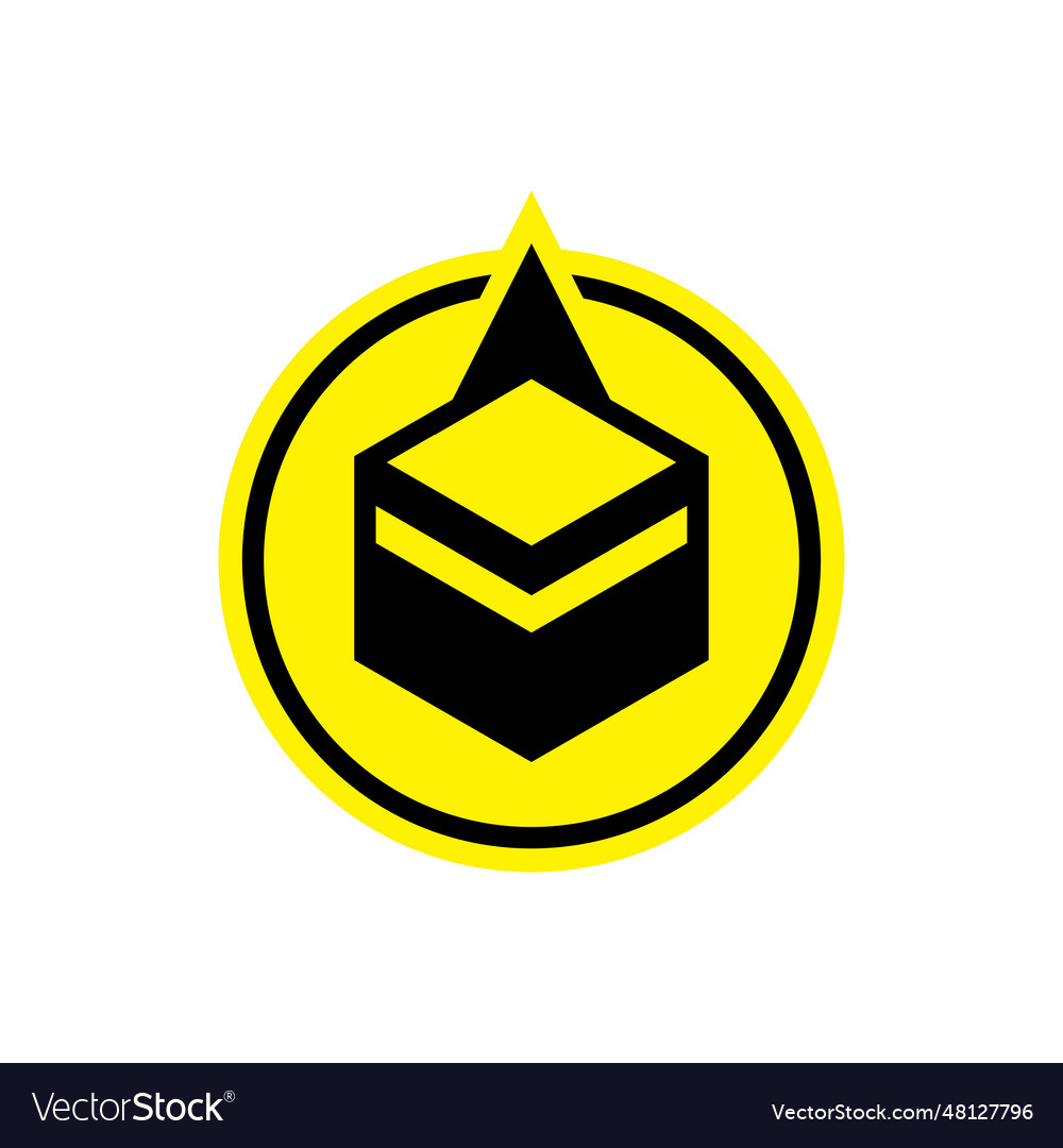 Qibla direction icon Royalty Free Vector Image