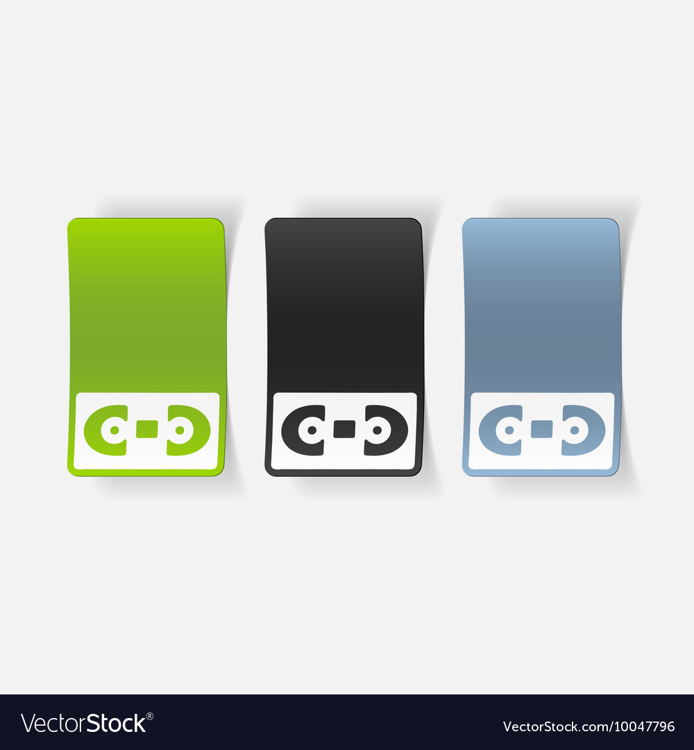 Realistic design element videotapes Royalty Free Vector