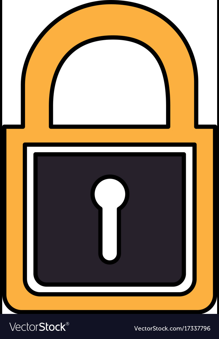 Safe secure padlock icon Royalty Free Vector Image